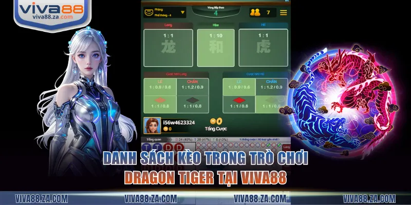 Danh sách kèo trong trò chơi Dragon Tiger tại VIVA88
