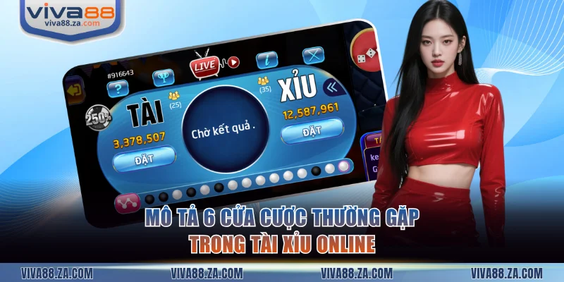Mô tả 6 cửa cược thường gặp trong tài xỉu online