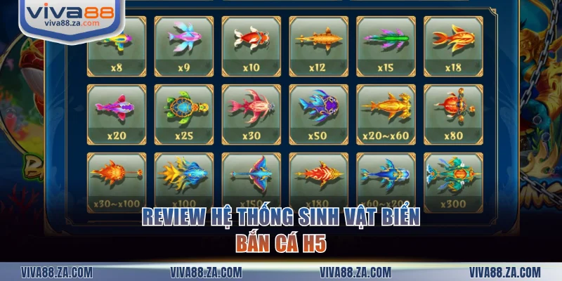Review hệ thống sinh vật biển bắn cá H5